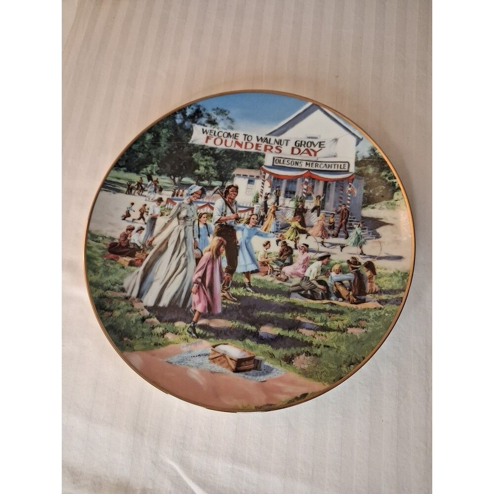 Little House on Prairie "Founder’s Day" Collectible Plate / VINTAGE